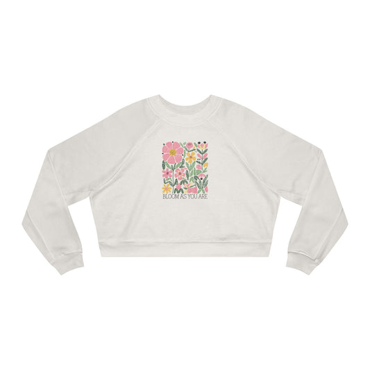 Floral Women's Cropped Pullover