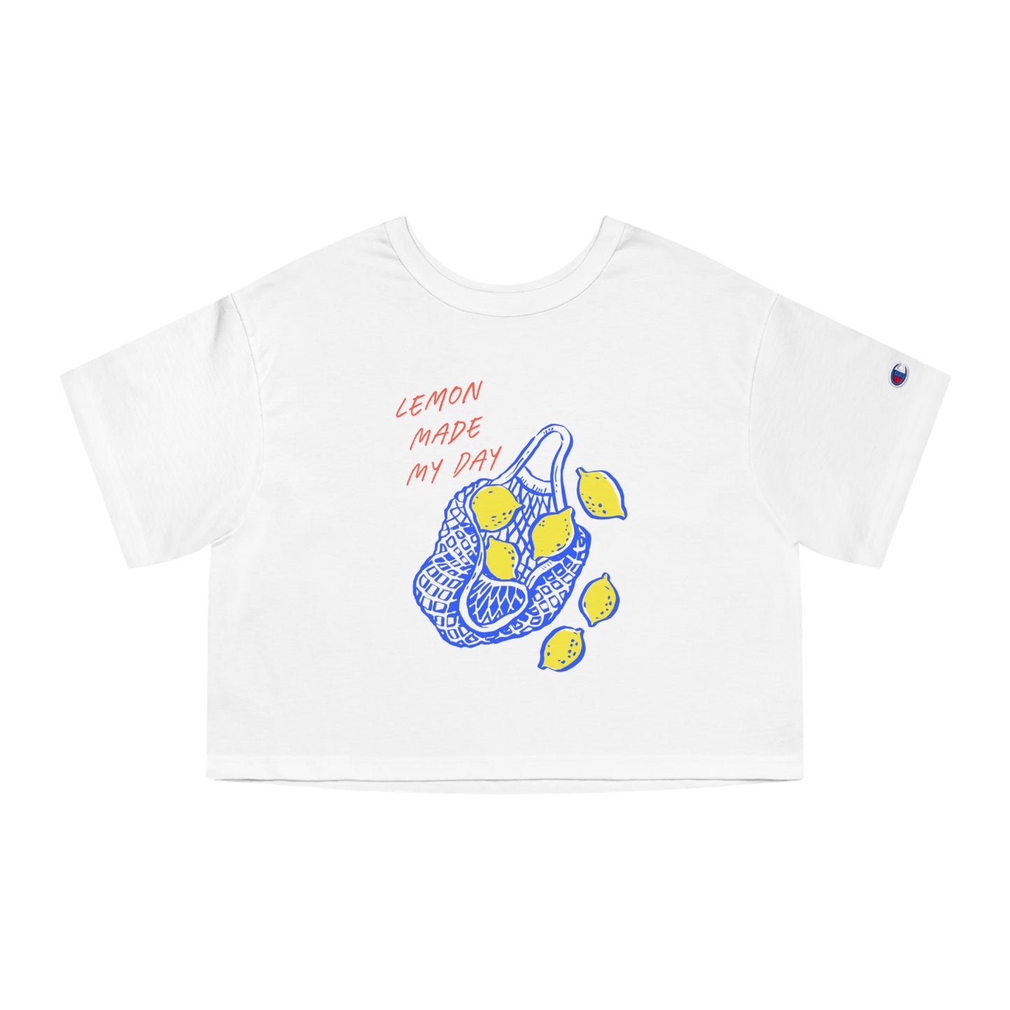 Cropped T-Shirt Featuring 'Lemon Made My Day' Design