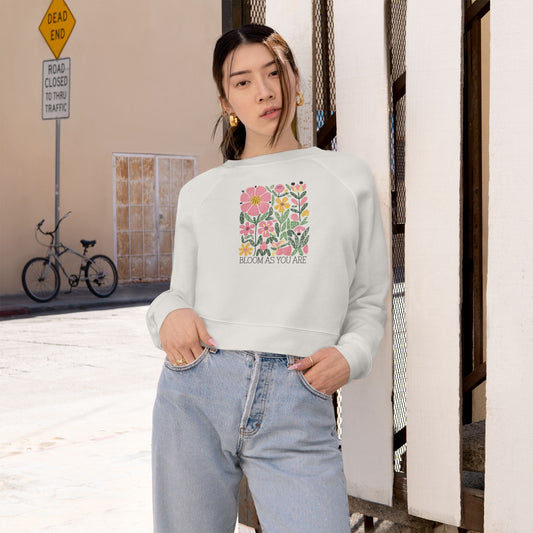 Floral Women's Cropped Pullover