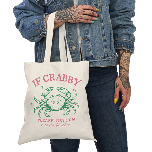 Crabby Beach Tote Bag
