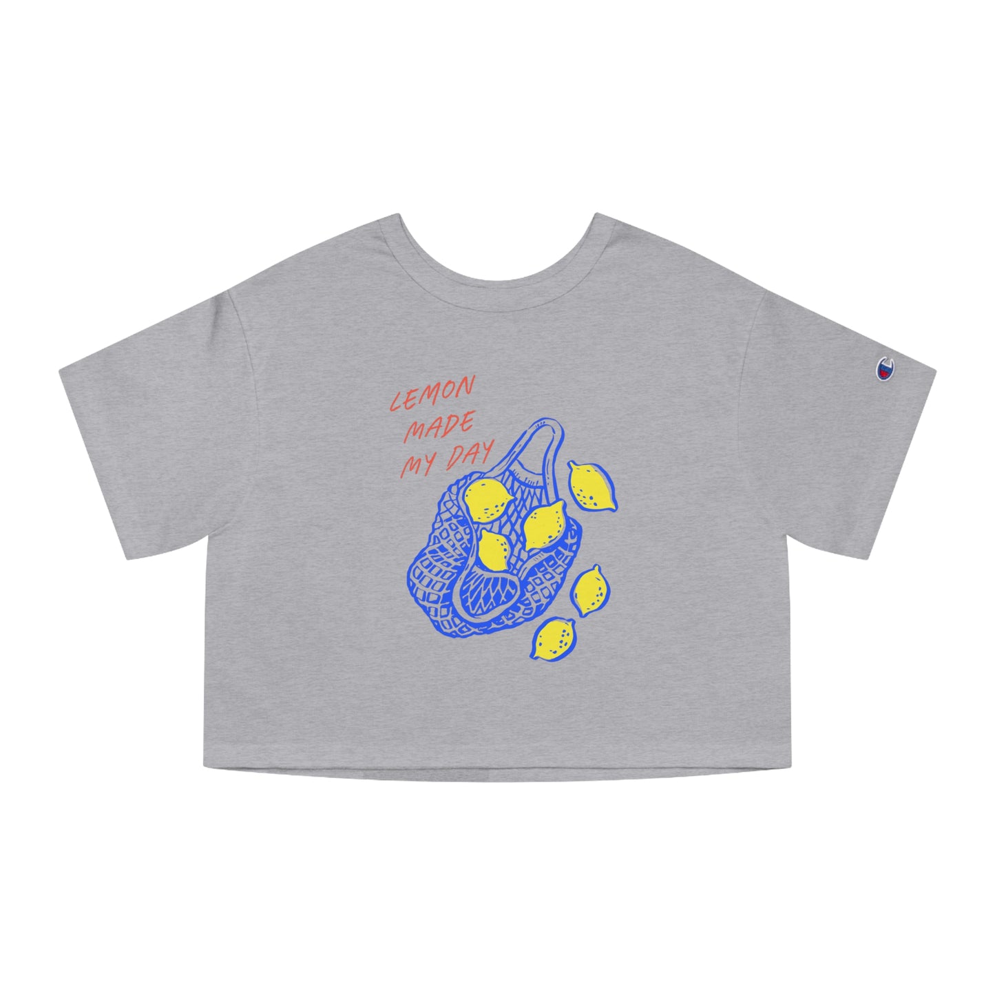 Cropped T-Shirt Featuring 'Lemon Made My Day' Design
